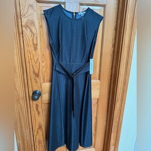 Calvin Klein denim midi dress NWT